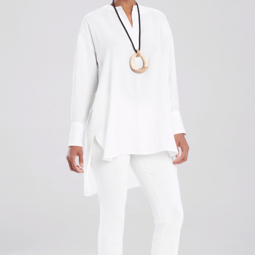 Natori Women White light Sanded Modal Oversize Shirt Size S